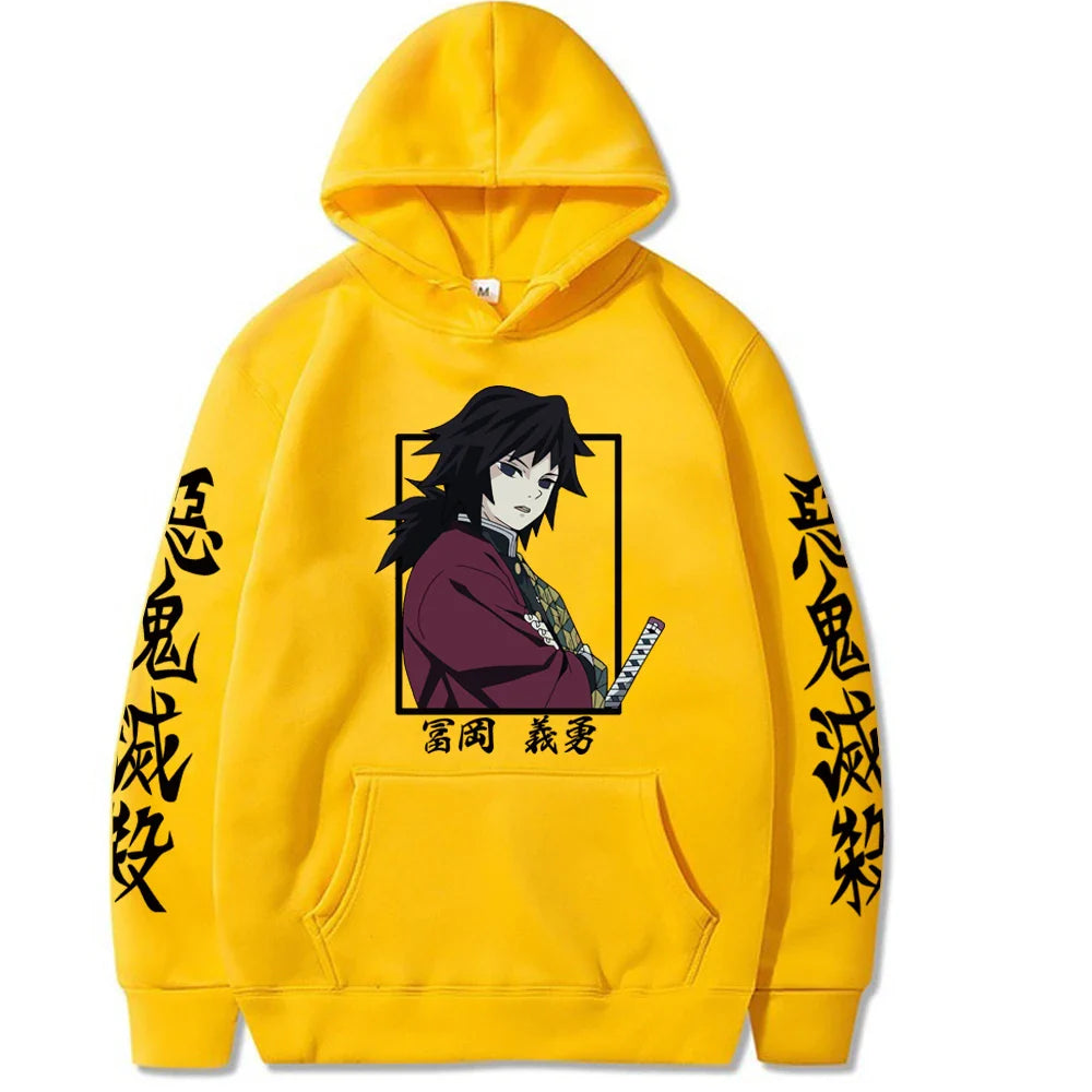 Demon Slayer Tomioka Giyuu Graphic Hoodie | Harajuku Streetwear
