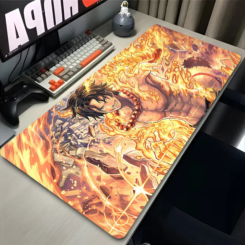One Piece Ace XXL Flame Gaming Mouse Pad — RYŪZAN