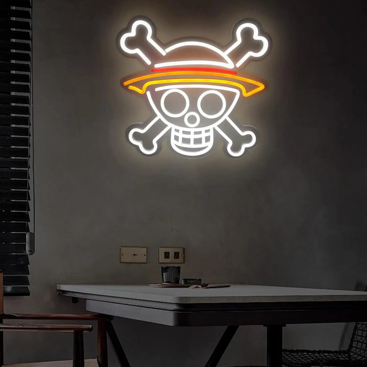 Skull Neon Sign Light - USB Powered Wall Decor for Bedroom & Anime Room