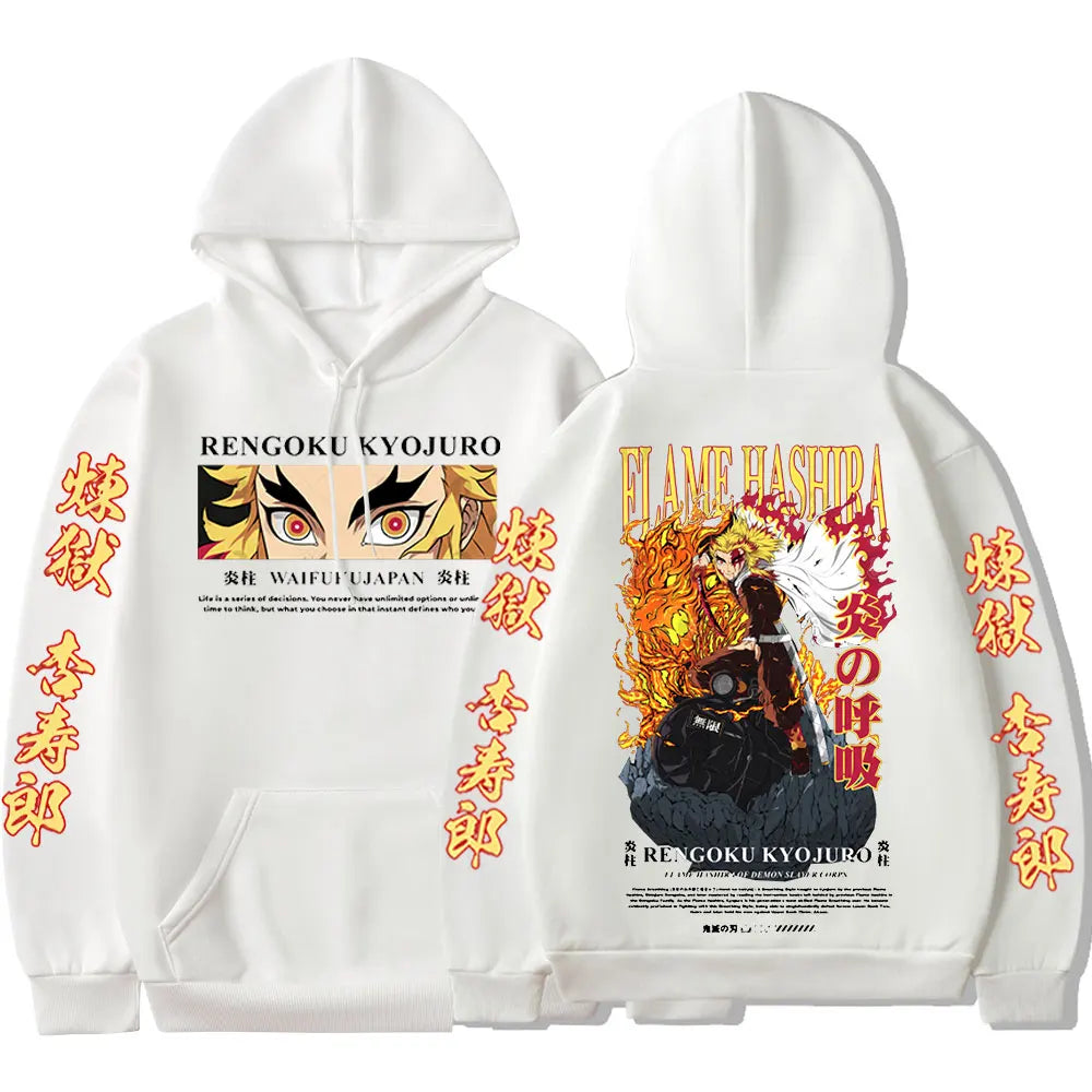Demon Slayer Rengoku Unisex Streetwear Hoodie | Harajuku