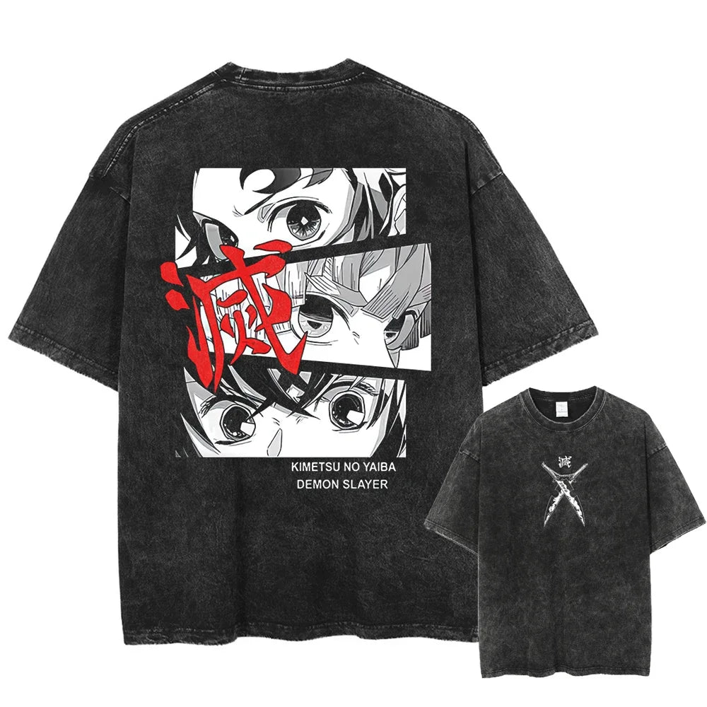 Demon Slayer Uzui Tengen Vintage T-Shirt | Oversized Cotton Tee