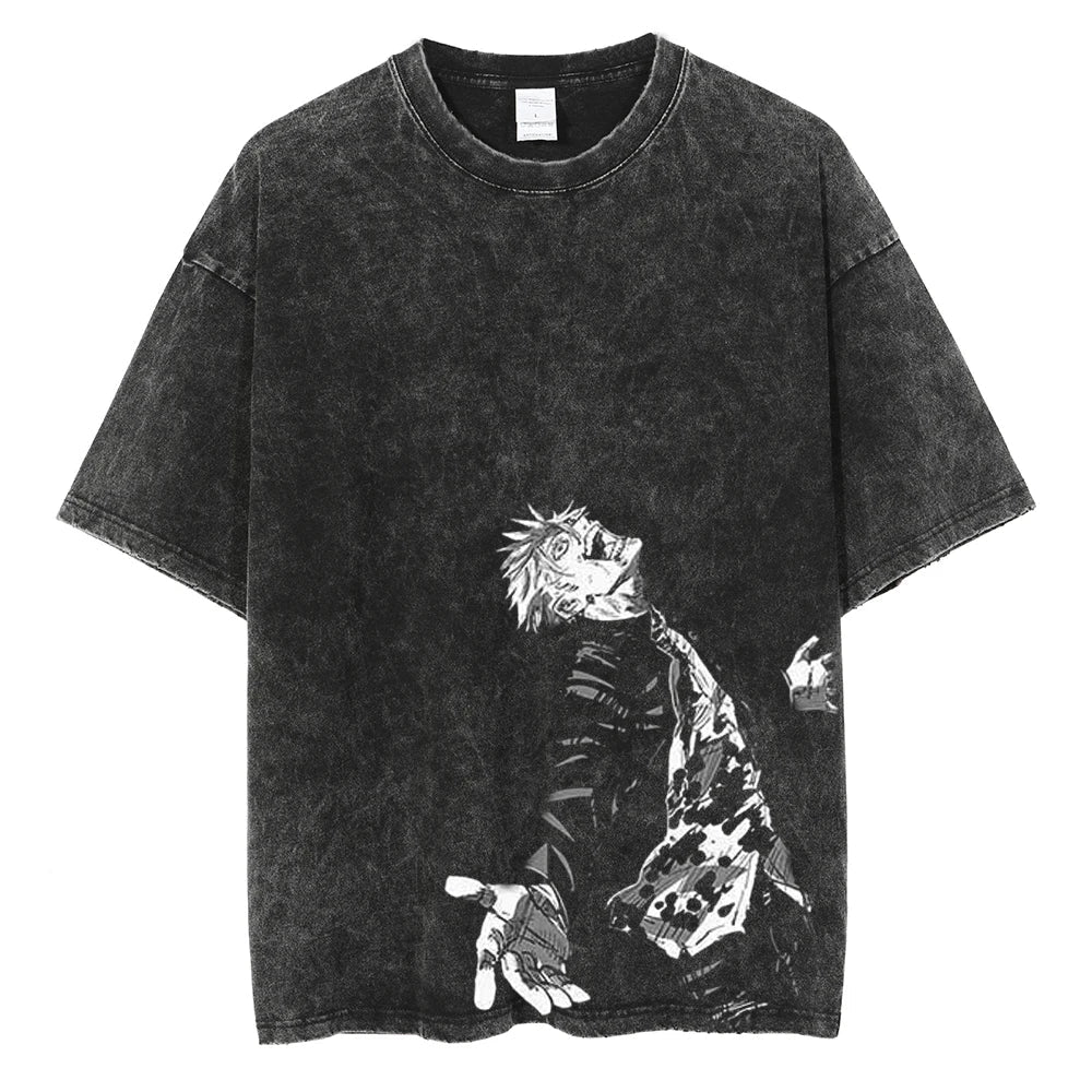 Japanese Anime Vintage Hip-Hop T-Shirt | Harajuku Streetwear