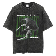 Attack on Titan Levi Ackerman Oversized Cotton T-Shirt UniSex