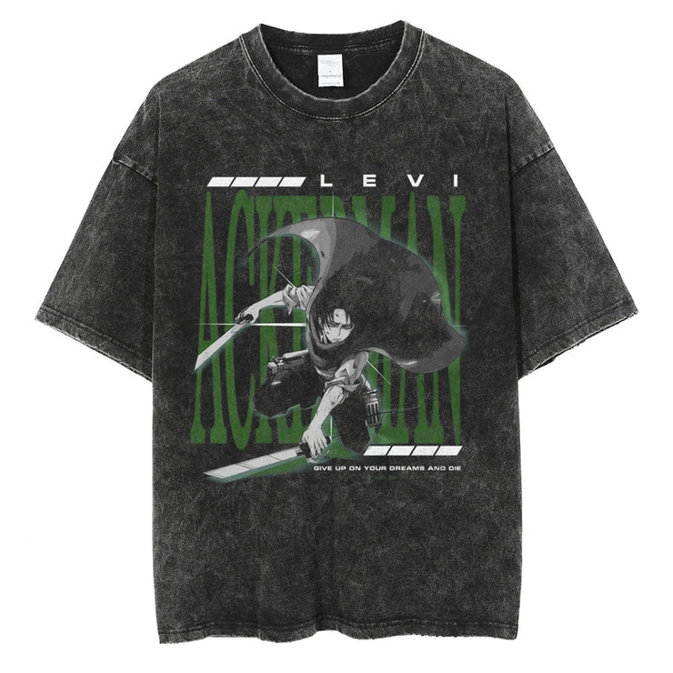 Attack on Titan Levi Ackerman Oversized Cotton T-Shirt UniSex