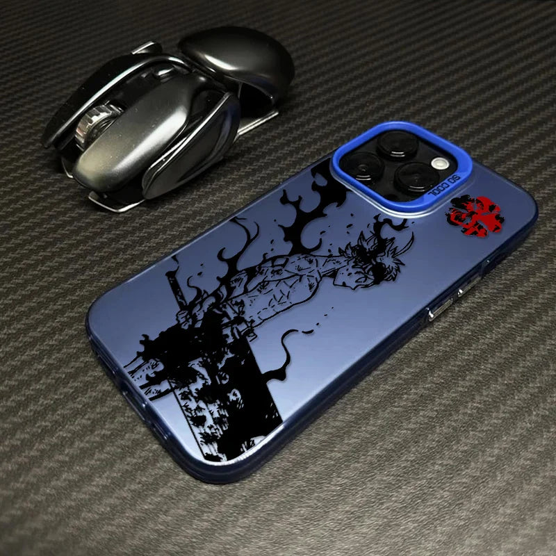Black Clover Anime iPhone Case | Silver Plated Cover