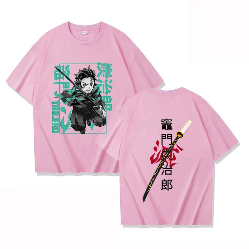 Demon Slayer Tanjiro Graphic T-Shirt | Unisex Summer Anime Tee