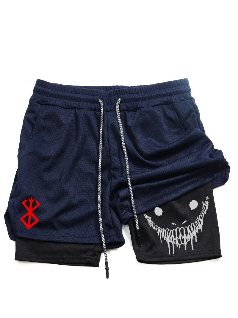 Berserk 2-in-1 Running Shorts | Quick-Dry Athletic Gym Shorts