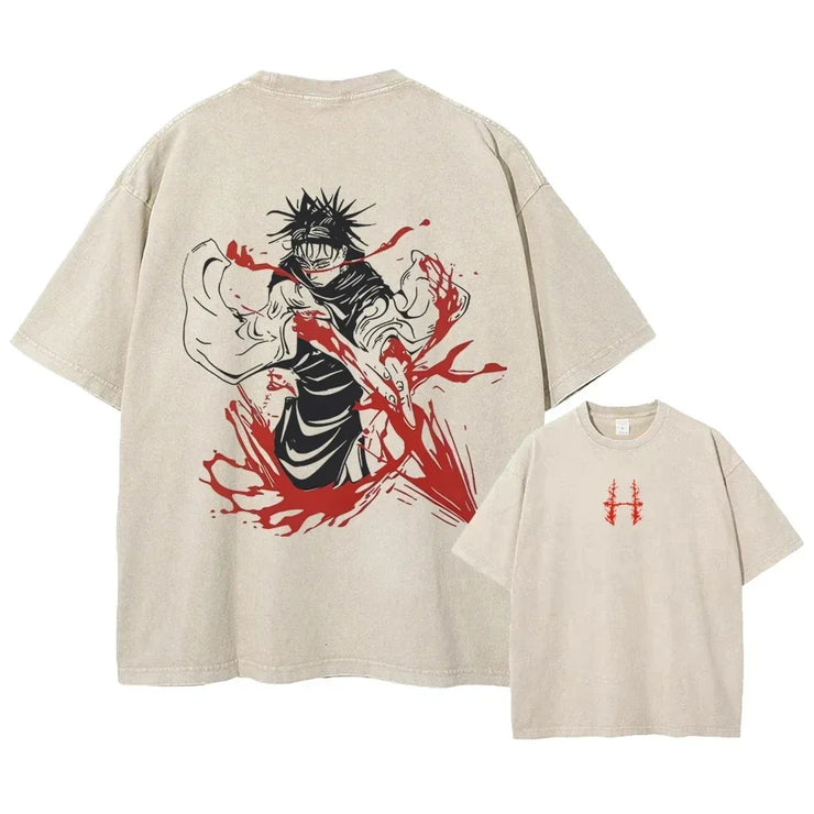 Jujutsu Kaisen Hip Hop Streetwear T-Shirt | RYŪZAN Harajuku Loose Fit Tee for Men & Women