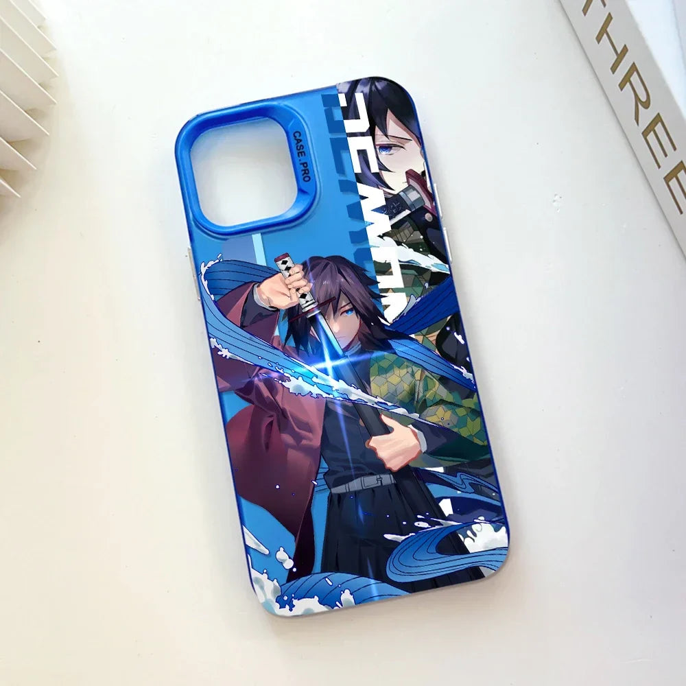 Demon Slayer iPhone Case | Dual Layer Silver Plated Cover