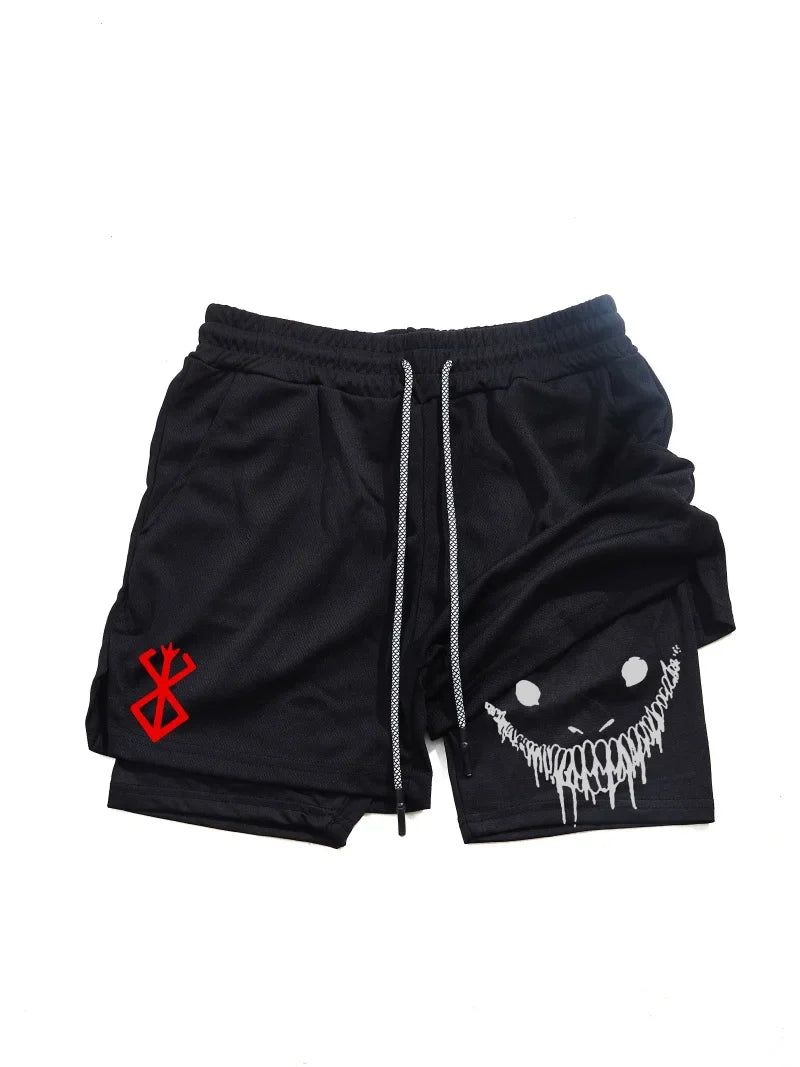 Berserk 2-in-1 Running Shorts | Quick-Dry Athletic Gym Shorts