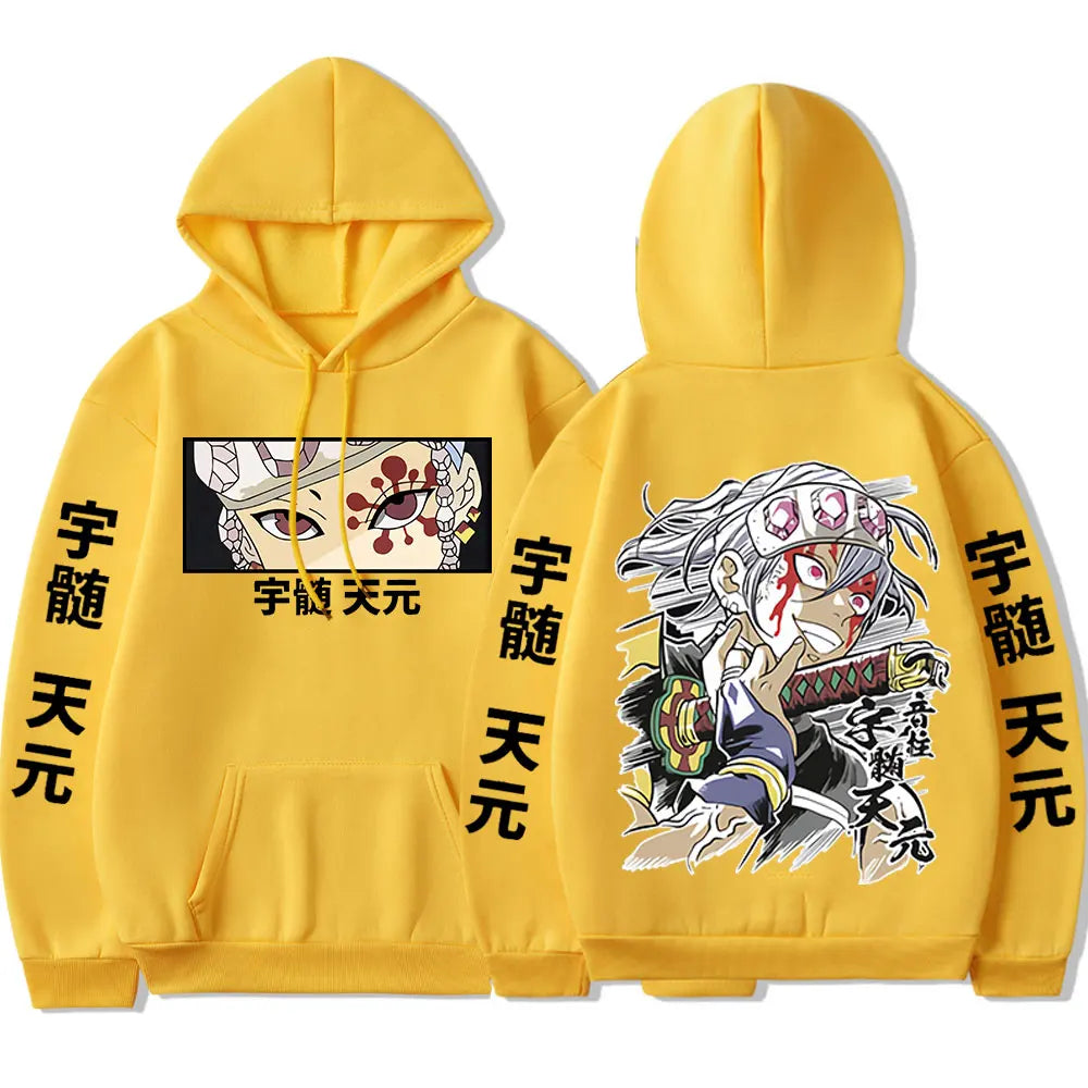 Demon Slayer Tengen Uzui Eyes Hoodie | Harajuku Oversized Streetwear