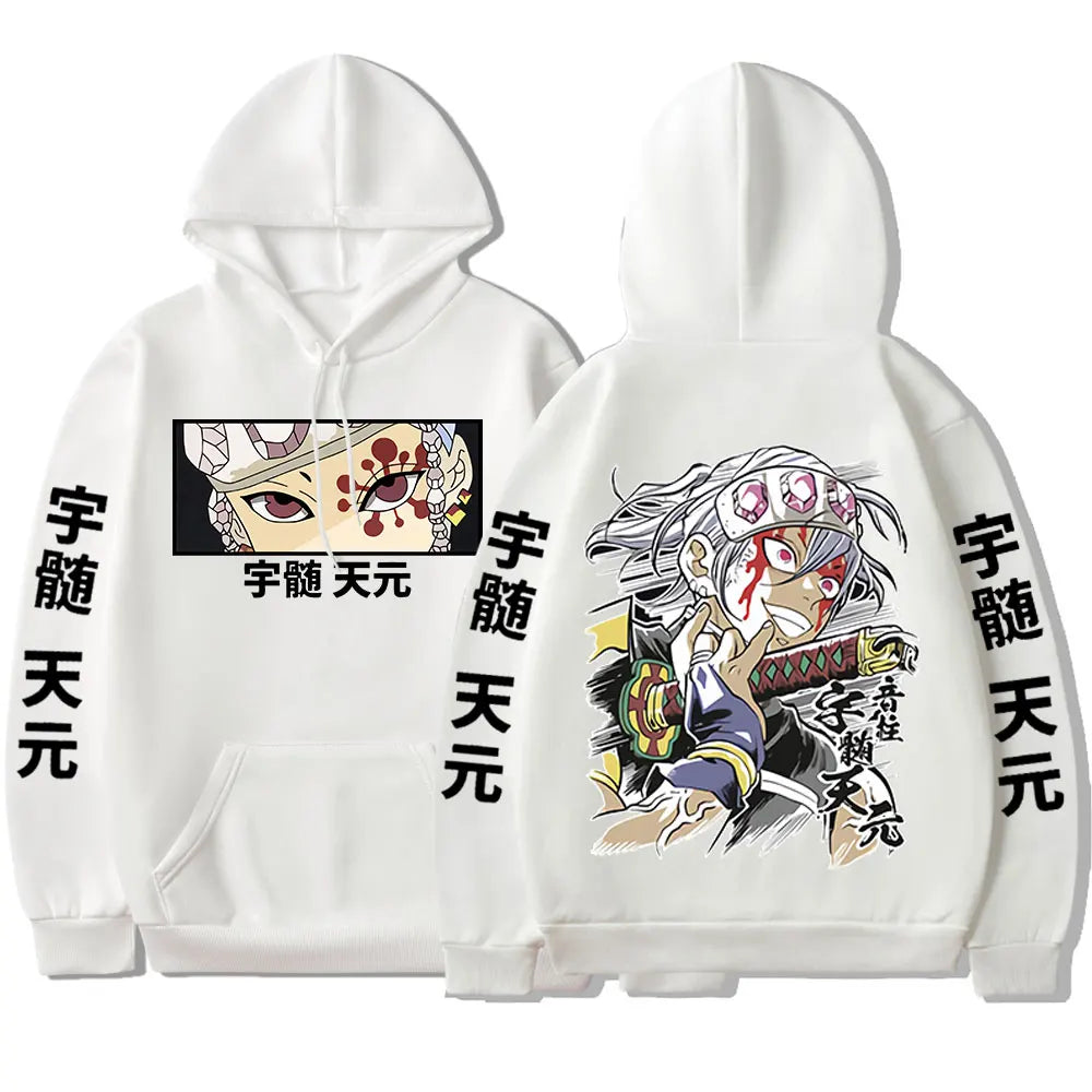Demon Slayer Tengen Uzui Eyes Hoodie | Harajuku Oversized Streetwear