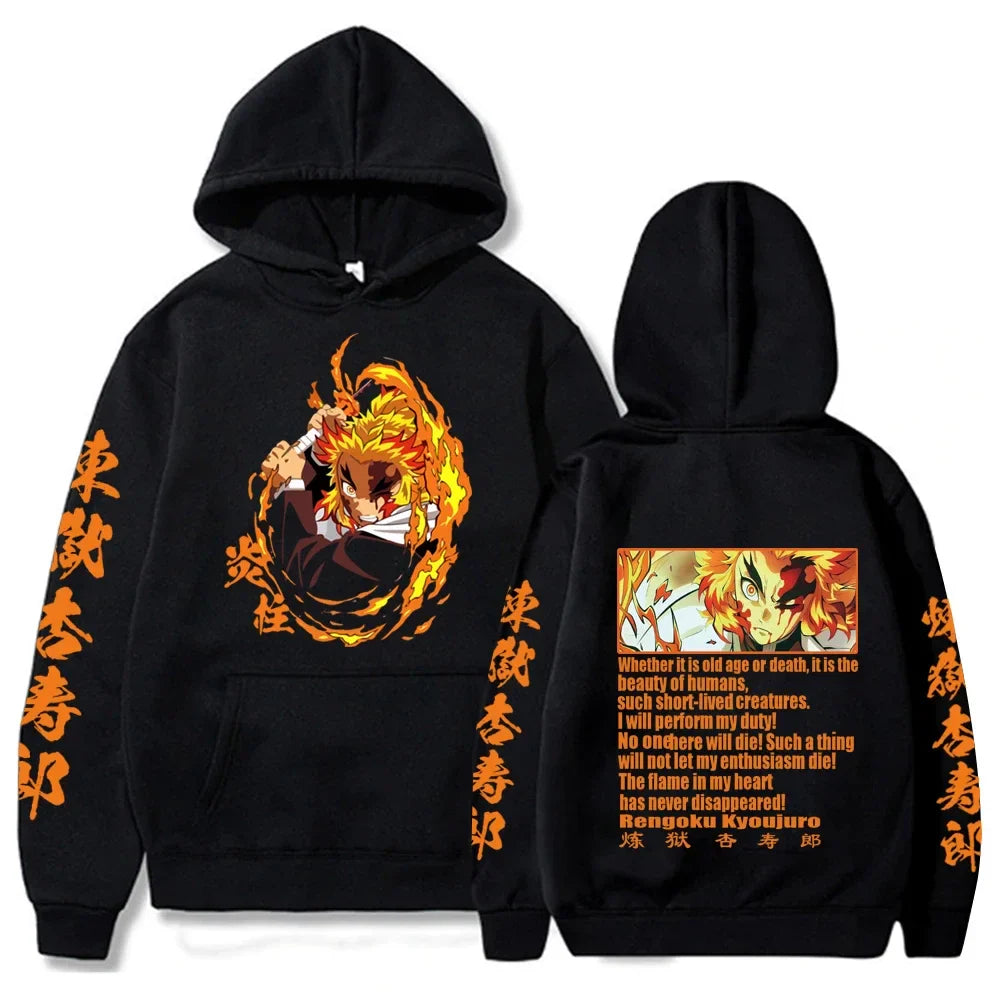 Demon Slayer Tomioka Giyuu Plus Size Hoodie | Warm Anime Sweatshirt
