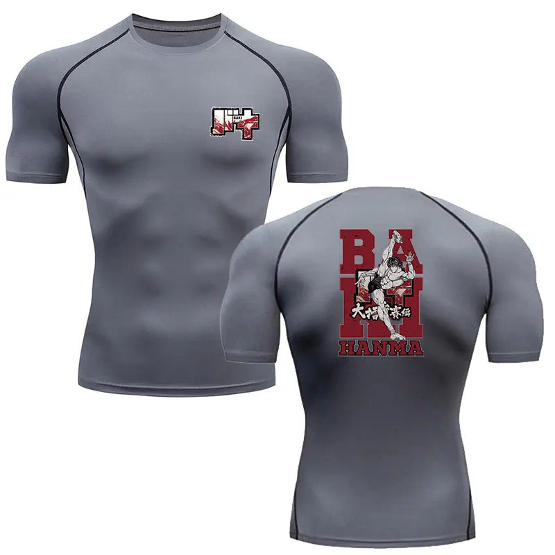 Baki Hanma Men's Gym T-Shirt | MMA Rash Guard Boxing Shirt