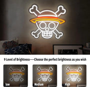Skull Neon Sign Light - USB Powered Wall Decor for Bedroom & Anime Room