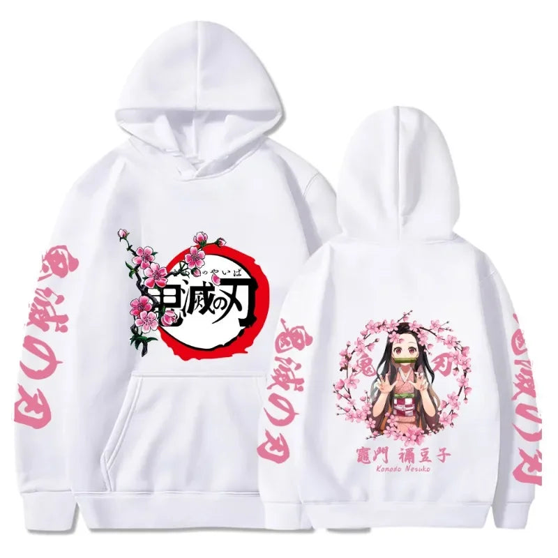 Demon Slayer Nezuko Graphic Hoodie | Harajuku Couple Pullover
