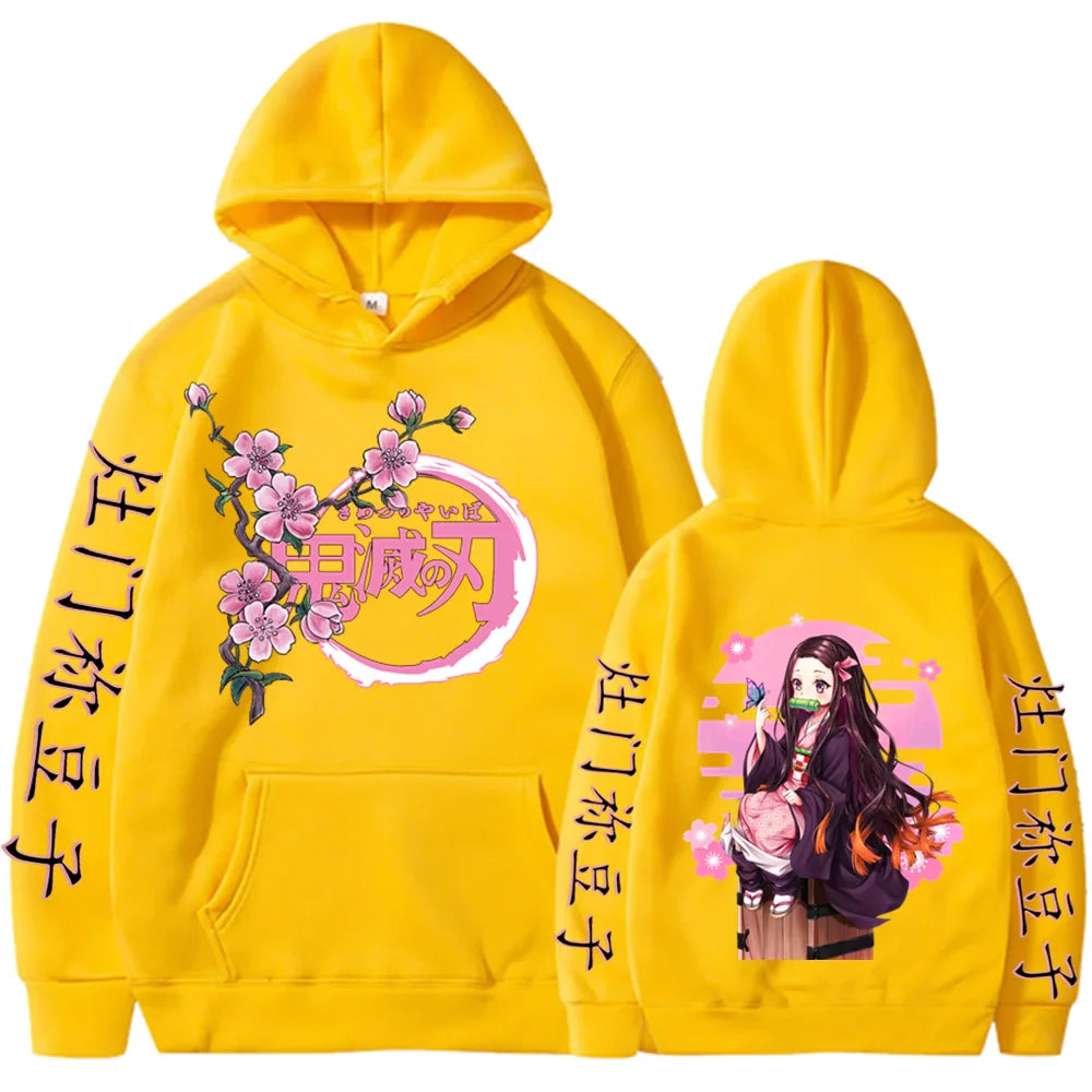 Demon Slayer Nezuko Oversized Hoodie | Harajuku Streetwear