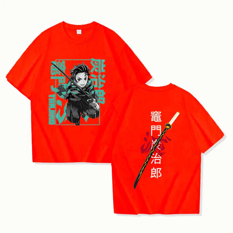 Demon Slayer Tanjiro Graphic T-Shirt | Unisex Summer Anime Tee