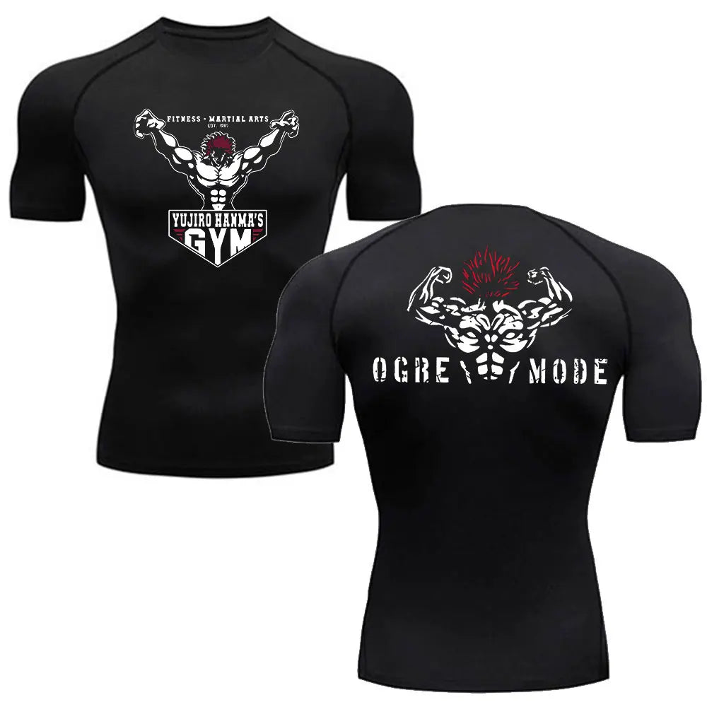 Baki Hanma Men's MMA T-Shirt | Gym Fitness Rash Guard BJJ