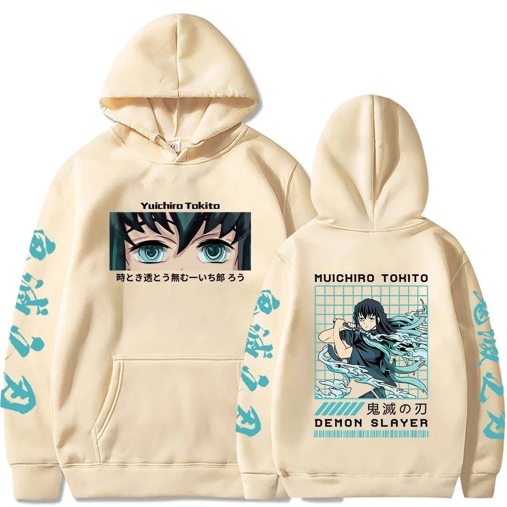 Demon Slayer Muichiro Tokito Graphic Hoodie | Plus Size Harajuku