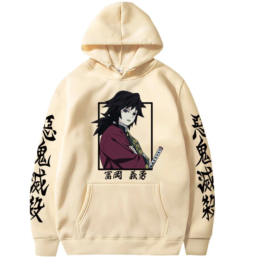 Demon Slayer Tomioka Giyuu Graphic Hoodie | Harajuku Streetwear