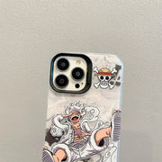 One Piece Luffy Silicone Phone Case for iPhone 11-16 Pro Max
