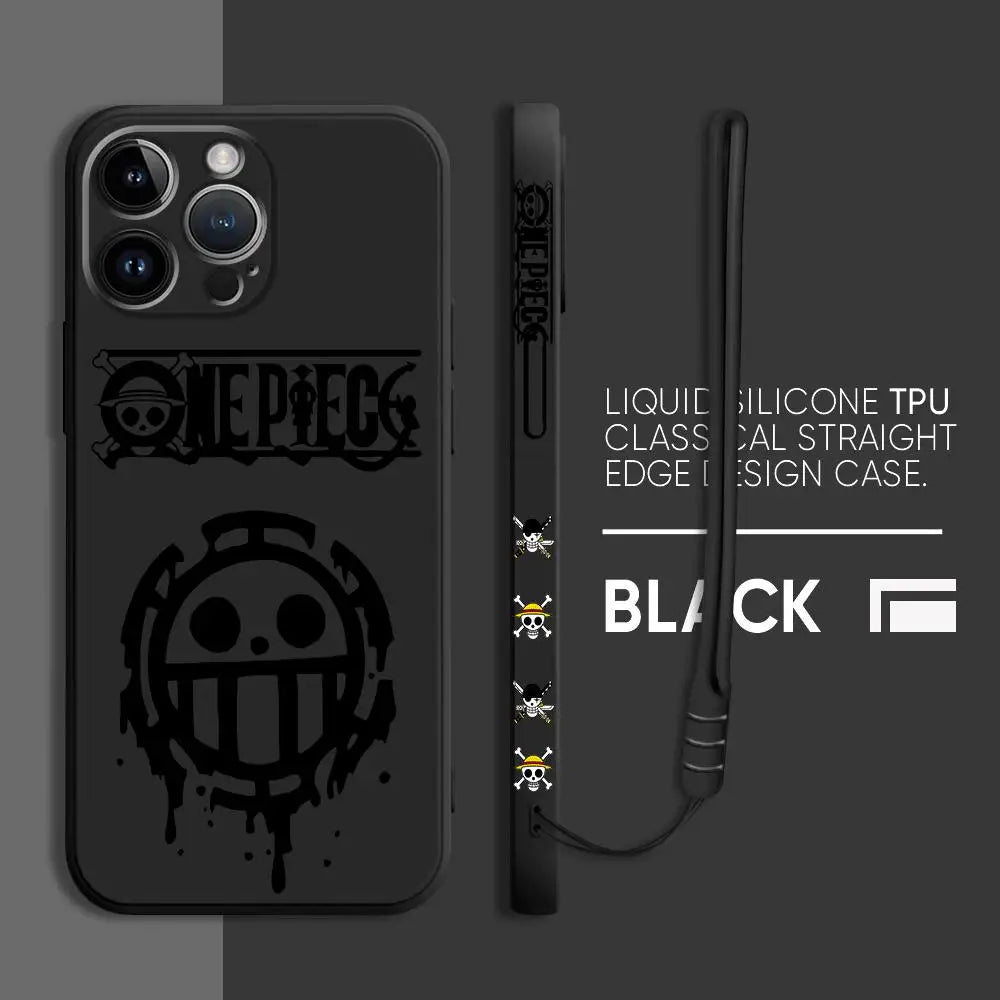 One Piece Anime iPhone Case | Soft Cover iPhone 7-15 Pro Max