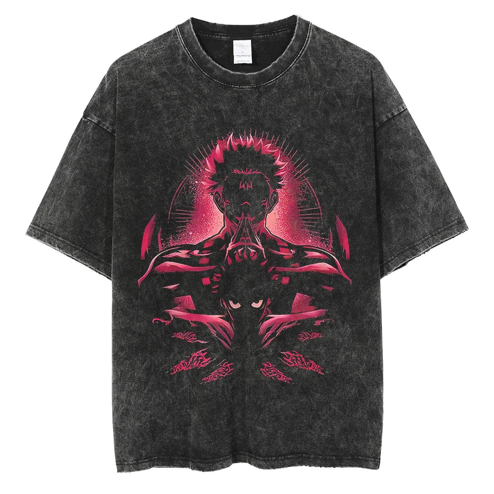 Vintage Oversized Anime Graphic T-Shirt | Hip-Hop Streetwear