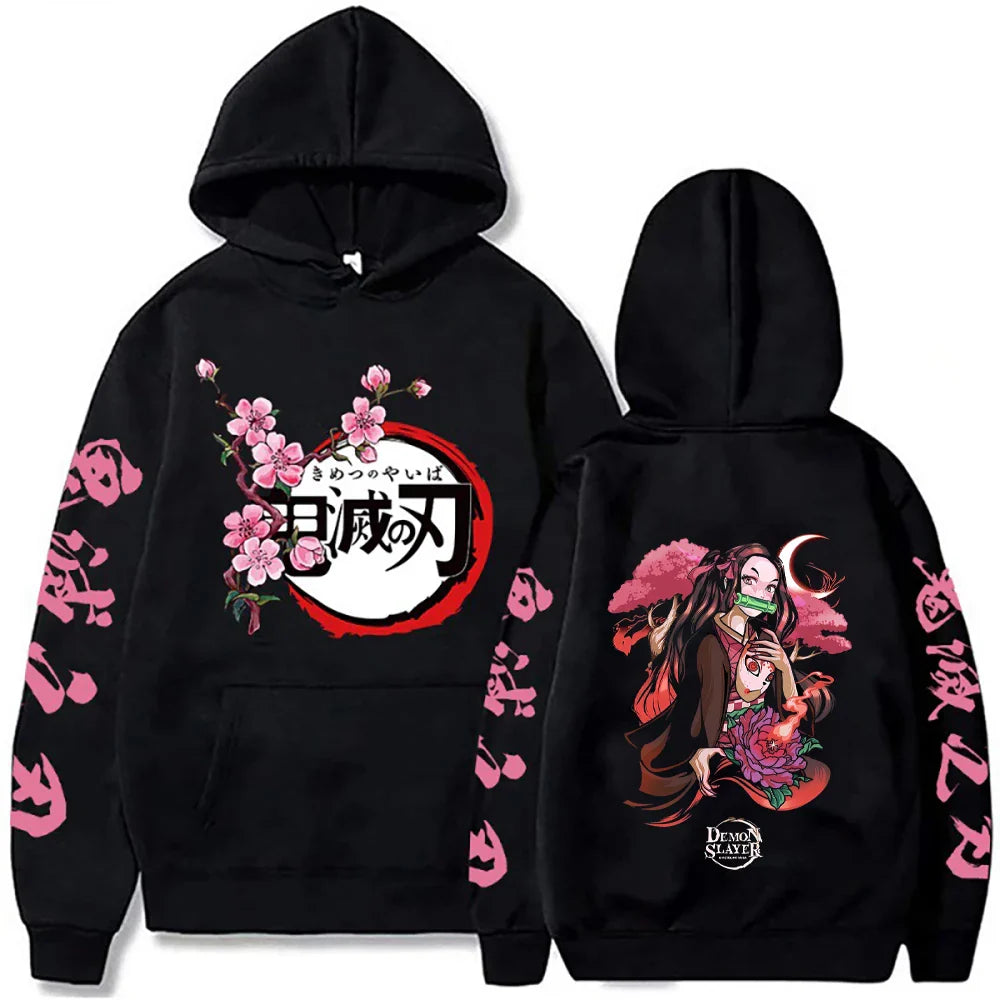 Demon Slayer Rengoku Loose Harajuku Hoodie | Anime Sweatshirt