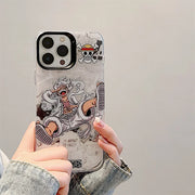 One Piece Luffy Silicone Phone Case for iPhone 11-16 Pro Max