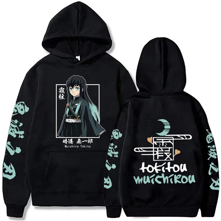 😄 New Funny Japan Anime Demon Slayer Women Hoodies | Muichiro Tokito Printed Pullover | RYŪZAN 🐉