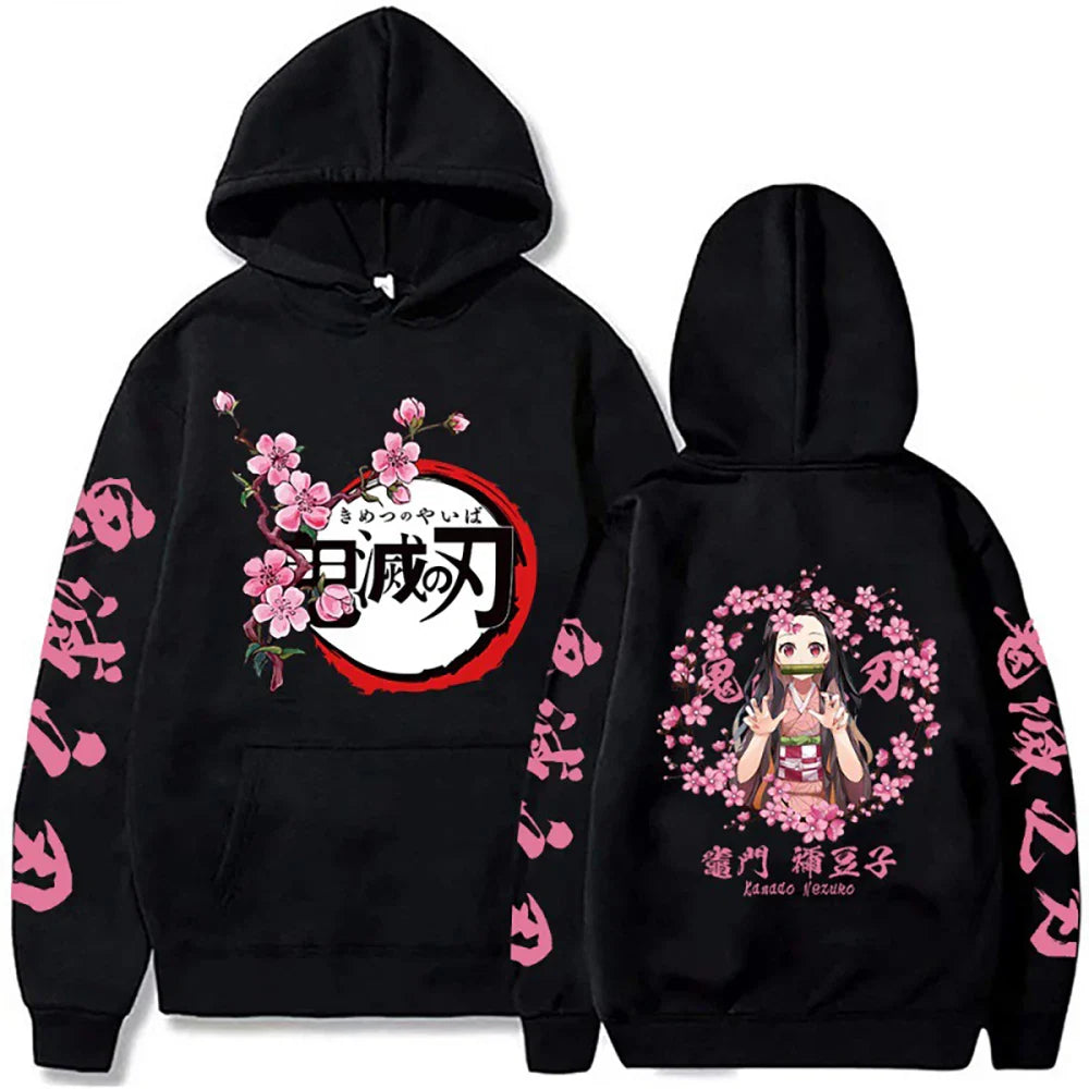Demon Slayer Rengoku Loose Harajuku Hoodie | Anime Sweatshirt