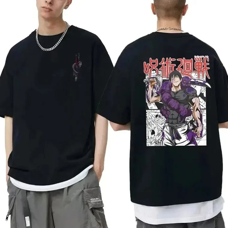 🔥 Japanese Anime Jujutsu Kaisen Fushiguro Toji Graphic T-Shirt | RYŪZAN Oversized Cotton Top 👕
