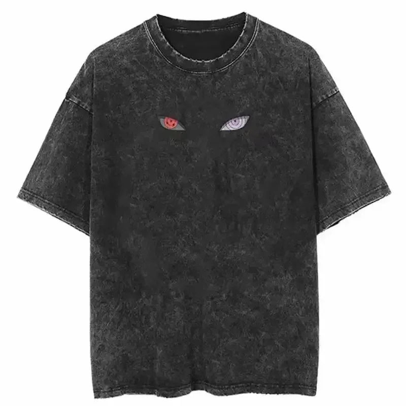 Vintage Naruto Oversized T-Shirt | Harajuku Black Cotton Tee