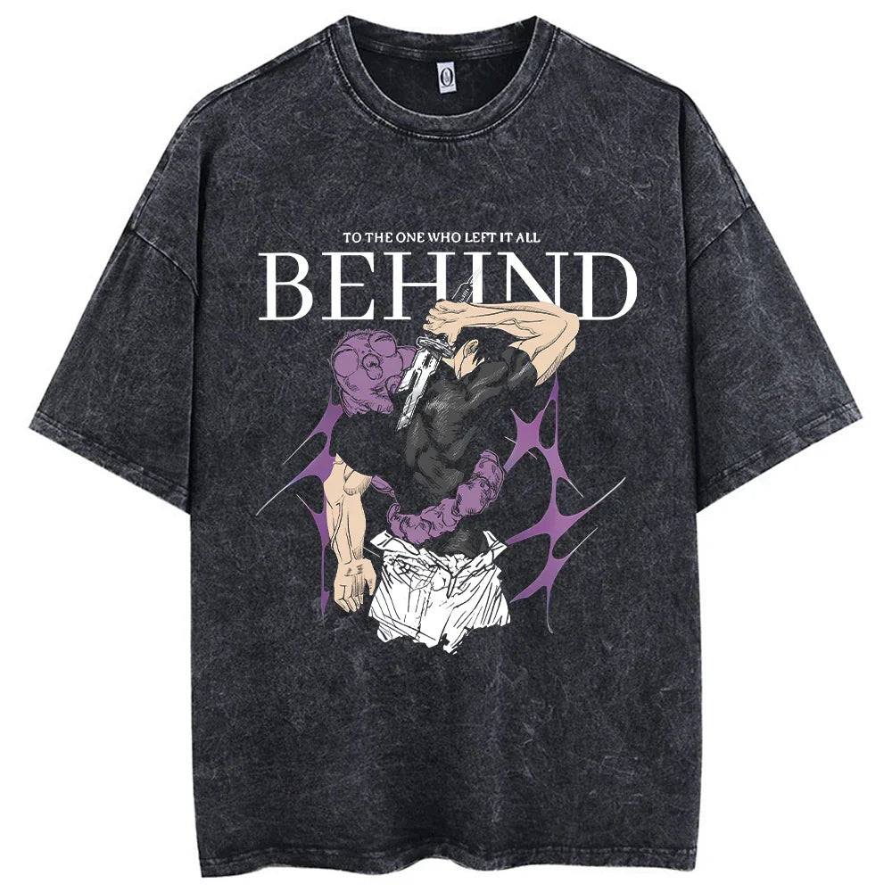 Japanese Anime Retro Washed Acid Oversized T-Shirt | Streetwear