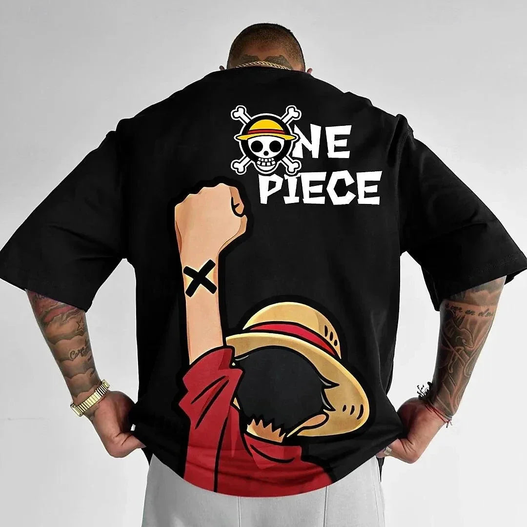 One Piece Zoro & Luffy Y2K T-Shirt | Unisex Cotton Anime Tee