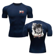 🥋 Anime Baki Hanma Men's T-Shirt | Gym Fitness Boxing Outdoor Training MMA Rash Guard 🥋
