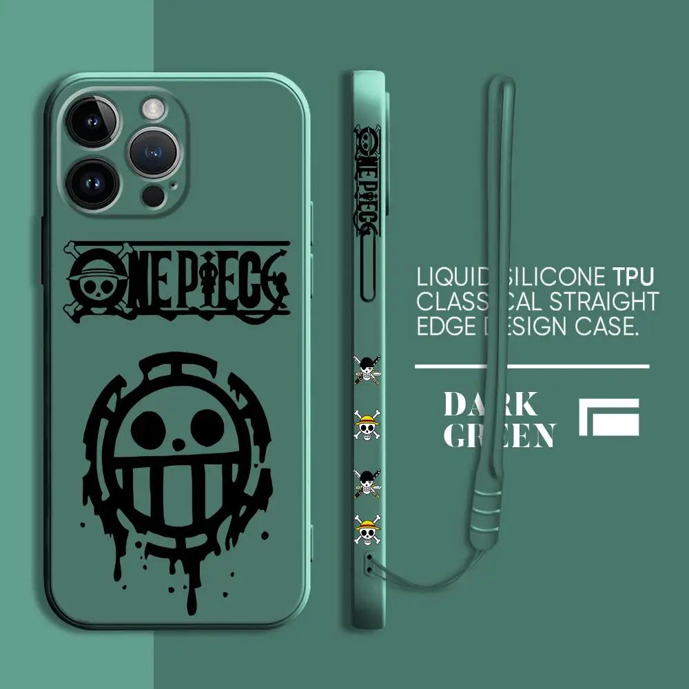 One Piece Anime iPhone Case | Soft Cover iPhone 7-15 Pro Max