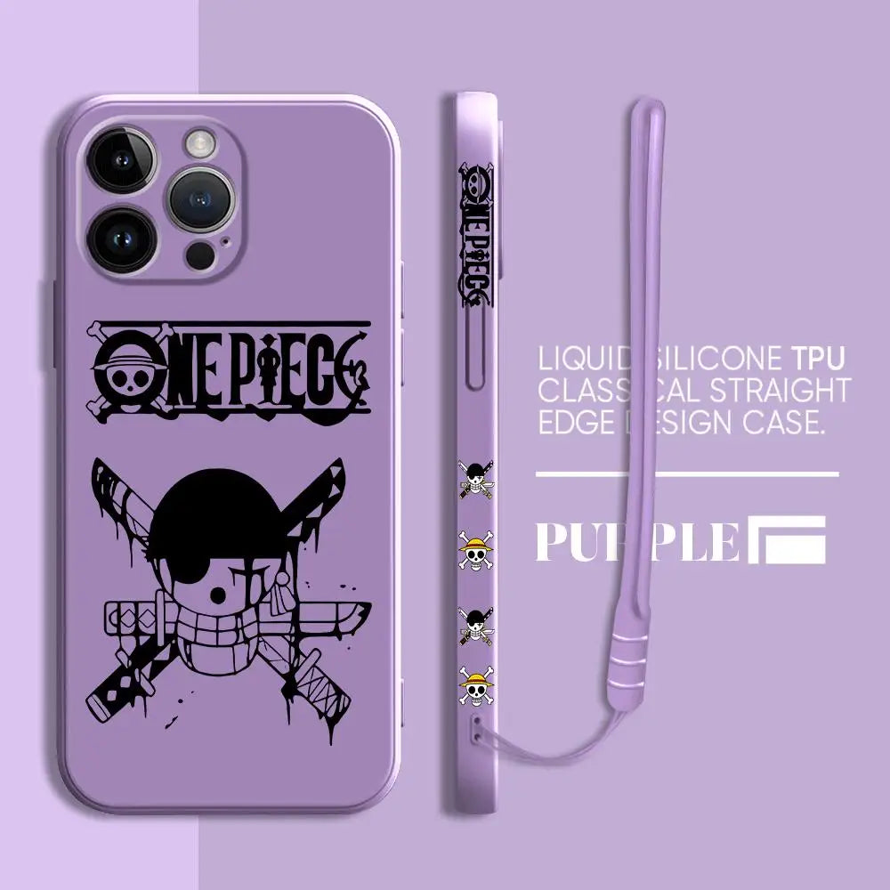 One Piece Anime iPhone Case | Soft Cover iPhone 7-15 Pro Max