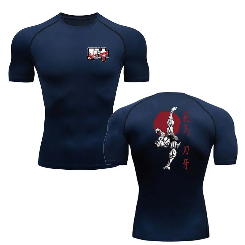 Baki Hanma Men's MMA T-Shirt | Gym Fitness Rash Guard BJJ