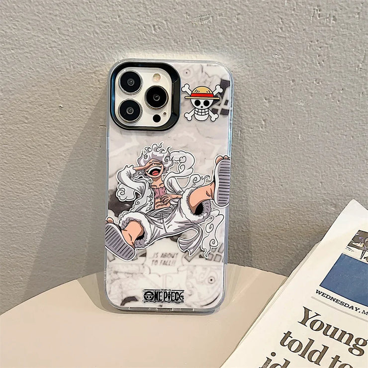 One Piece Luffy Silicone Phone Case for iPhone 11-16 Pro Max