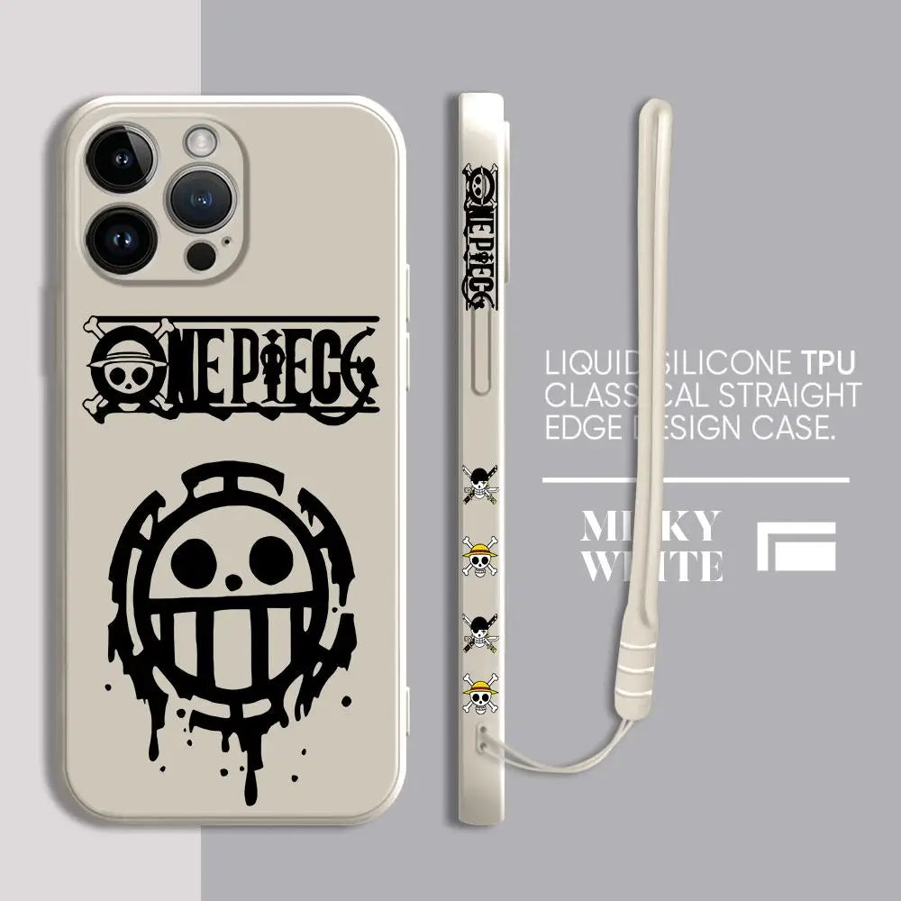 One Piece Anime iPhone Case | Soft Cover iPhone 7-15 Pro Max