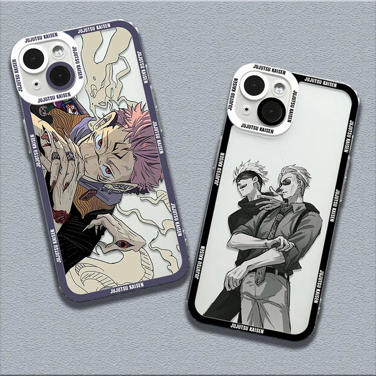 Anime Jujutsu Kaisen Phone Case – Shockproof Transparent Cover for iPhone 📱🔮