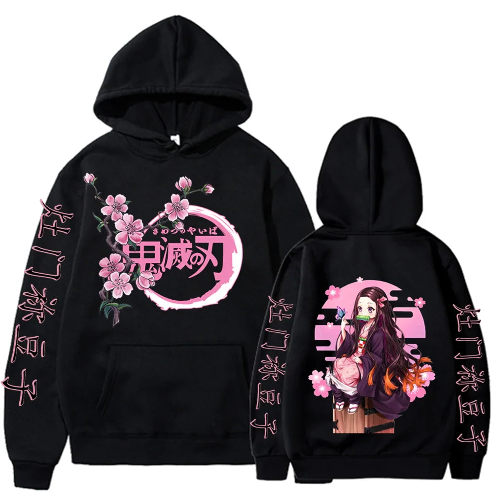 Demon Slayer Nezuko Oversized Hoodie | Harajuku Streetwear