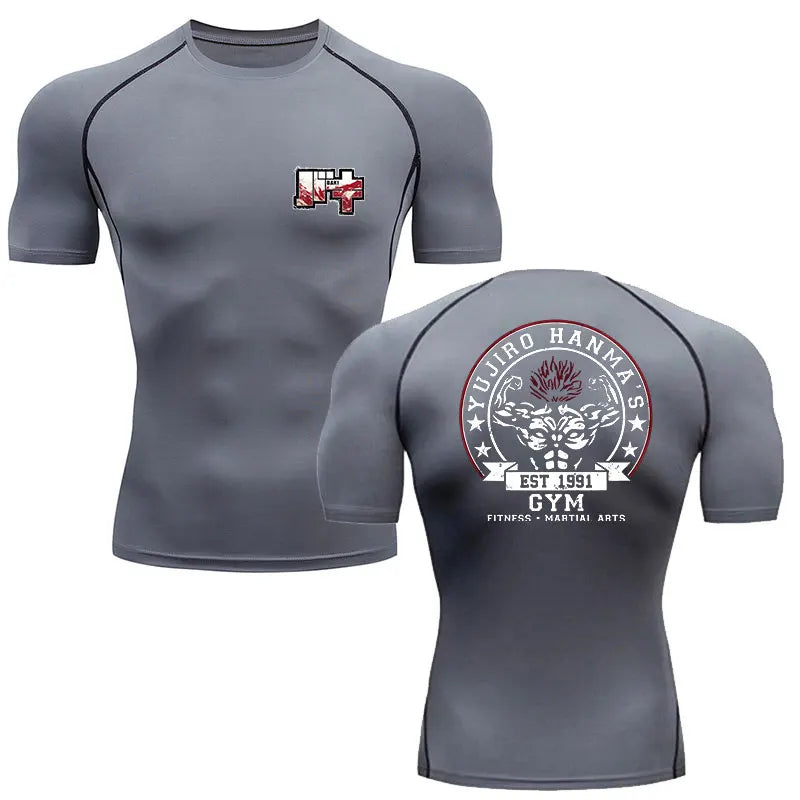 Baki Hanma Men's Gym T-Shirt | MMA Rash Guard Boxing Shirt