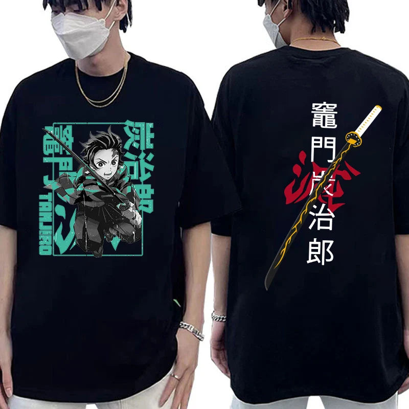 Demon Slayer Tanjiro Graphic T-Shirt | Unisex Summer Anime Tee