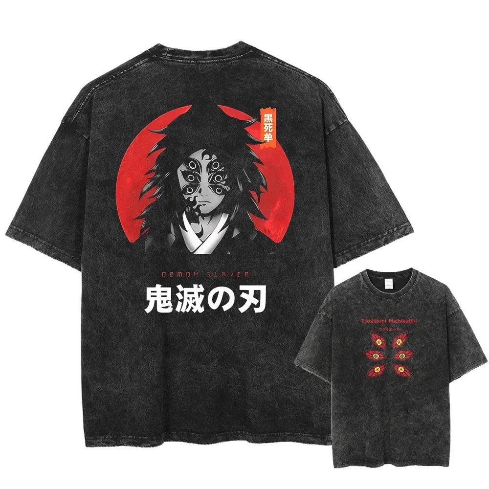 Demon Slayer Uzui Tengen Vintage T-Shirt | Oversized Cotton Tee