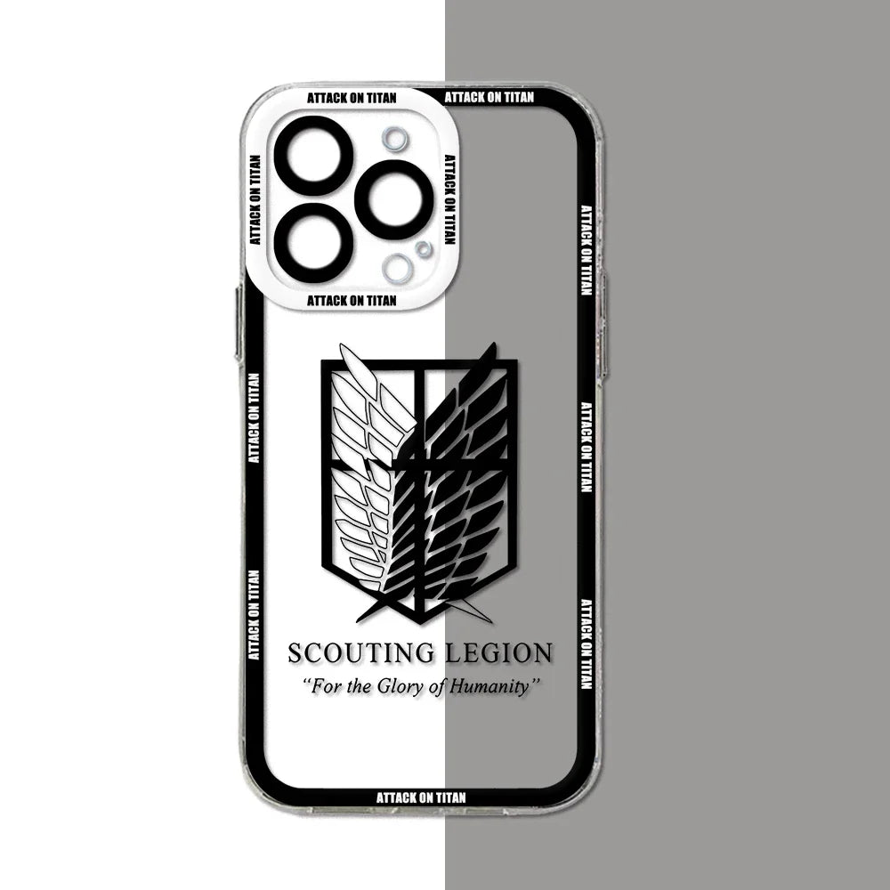 Attack on Titan Soft Silicone iPhone Case | Transparent Anime
