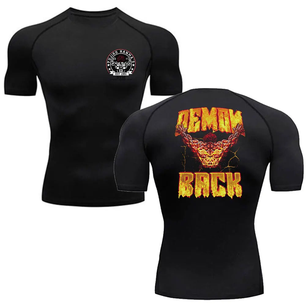 Baki Hanma Men's MMA T-Shirt | Gym Fitness Rash Guard BJJ